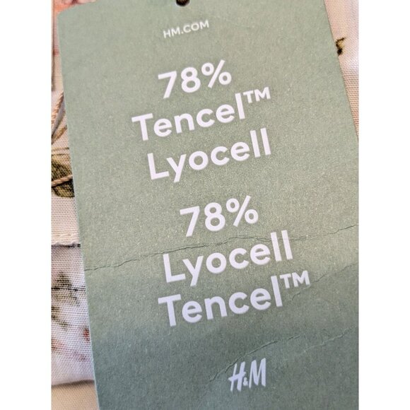 Brock Collection X H&M Midi Dress XXL Floral Print Lyocell Linen Blend Romantic - Picture 11 of 12